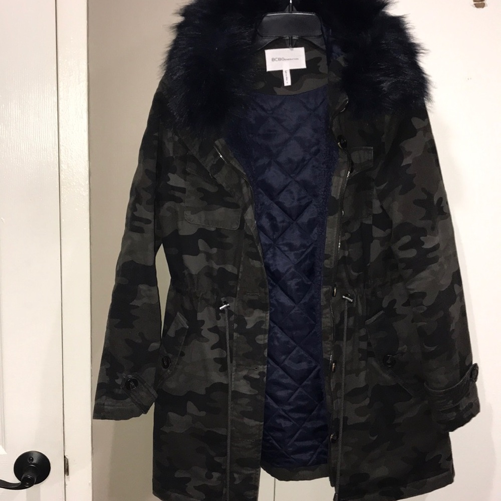 BCBG Camo Print Coat
